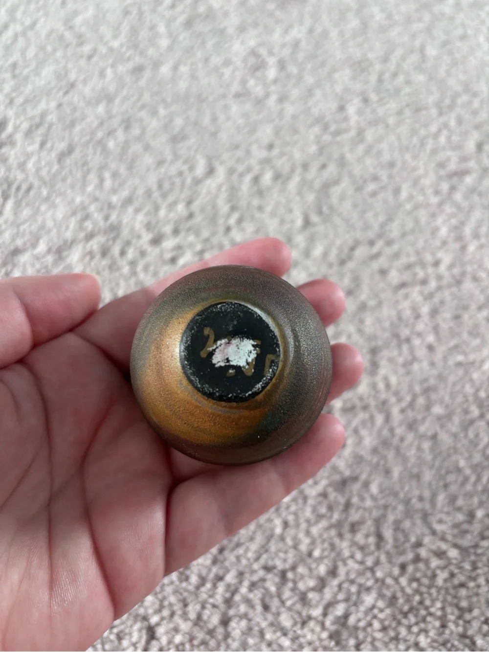 Iridescent Black Sun Emblem Container